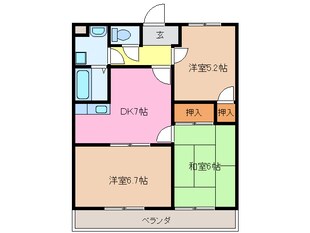 松阪駅 徒歩19分 1階の物件間取画像